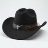 Autumn and winter European, American and western cowboy hats fashion woolen jazz hats men's and women's British fedora hats