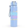 1PC Do Math Not Magic Rainbow Letter 750ml Color Plastic Sports Water Bottle Leakproof Flip Straw Lid Suitable for Sports Office Home Use