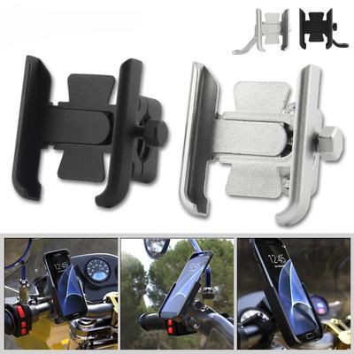 Motorcycle Mobile Phone Holder 6.5 Inch Screen Handlebar Mirror Base 360Rotate Bicycle Scooter Racing Riding Accessories