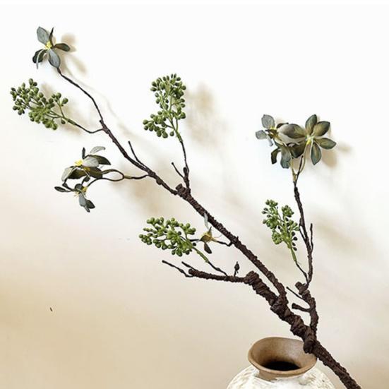 Rami di Albero Artificiale Flessibili da 31 Pollici, Rampicanti Finti Realistici, Ramoscelli con Fiori e Bacche per Vaso, Decorazione Fai-da-te per Casa, Ufficio, Matrimonio, Festa