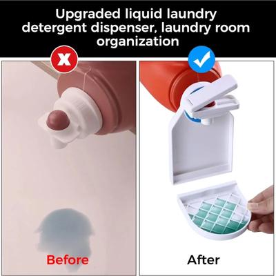 1set Laundry Detergent Dispenser Cup Holder,Nozzle Upgraded Labor-Saving Switch Easily No More Runny or Messy Laundry Detergent
