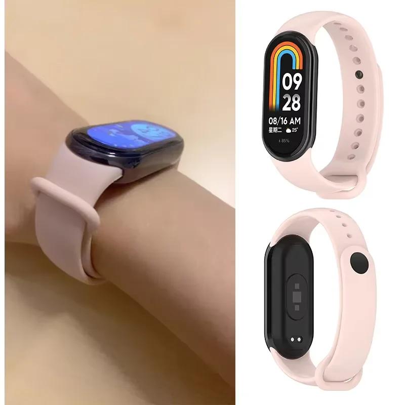 Soft Silicone Strap for Xiaomi Mi Band 10 Sports Breathable Official Bracelet Wristband for Mi Band 9 8 Replacement Accessories