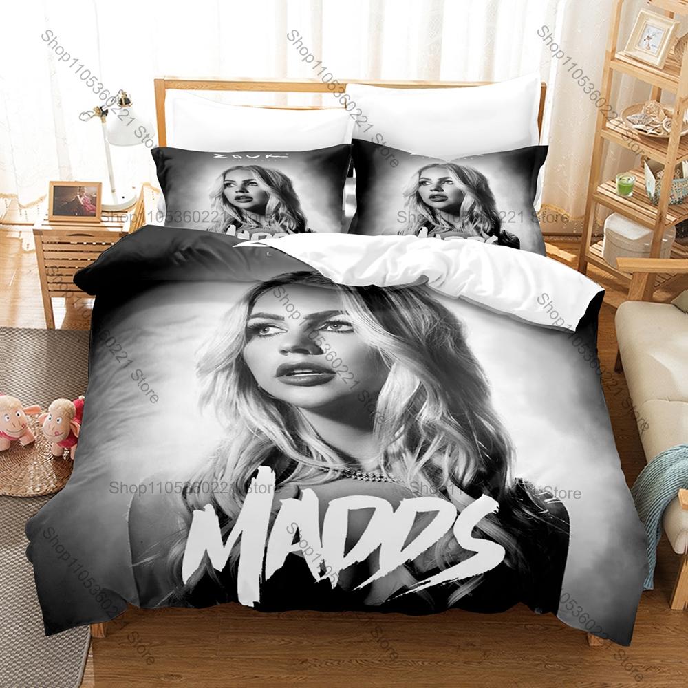 Popular Madds Design Duvet Cover + 2 Pillowcases, Stylish Modern Bedding Set All Season Use for Teen and Young Fans