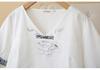 B1 Plus Size Women's Ethnic V-Neck Short Sleeve Cotton Linen Shirt - Summer 2026 Arrivals