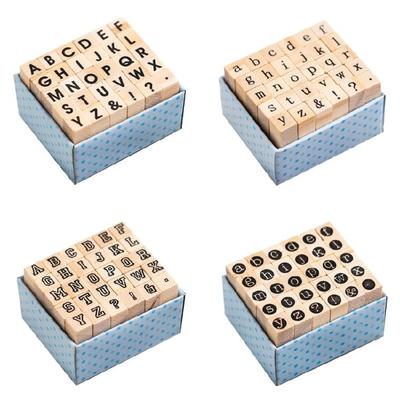 30 Stück Holz Scrapbooking Stempel Vintage Bastelstempel Buchstabenstempel für Scrapbooking Kartenherstellung Tagebuch Planer