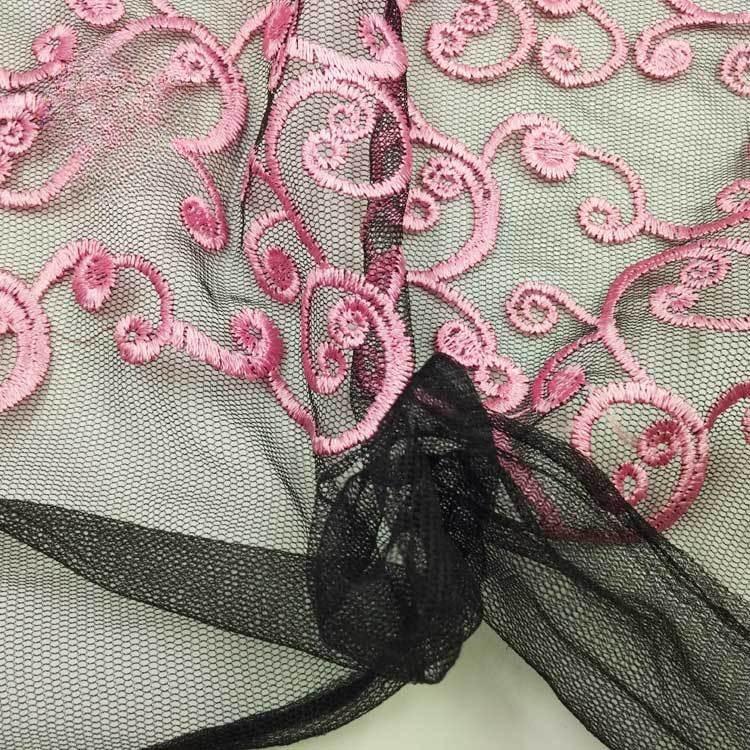 Wasserlösliche Spitze, vollständiges Zubehör, Polyester-Seidenstickerei-Stoff, Stickstoff mit Netzgrund