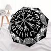 Vegvisir Viking Compass Norse Symbol Decal Waterproof  Umbrella, Portable 3-Fold Umbrella for Men & Women,Christmas Gift ES167
