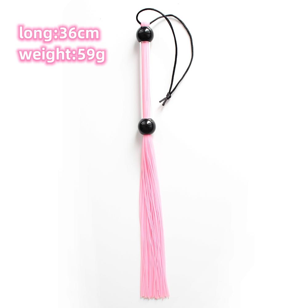 VaHppy Whip SM BDSM Spanking PU Rubber Tassel Tail Loose Whips Alternative Sex Toys for Flirting Couple Flirting Adult Products