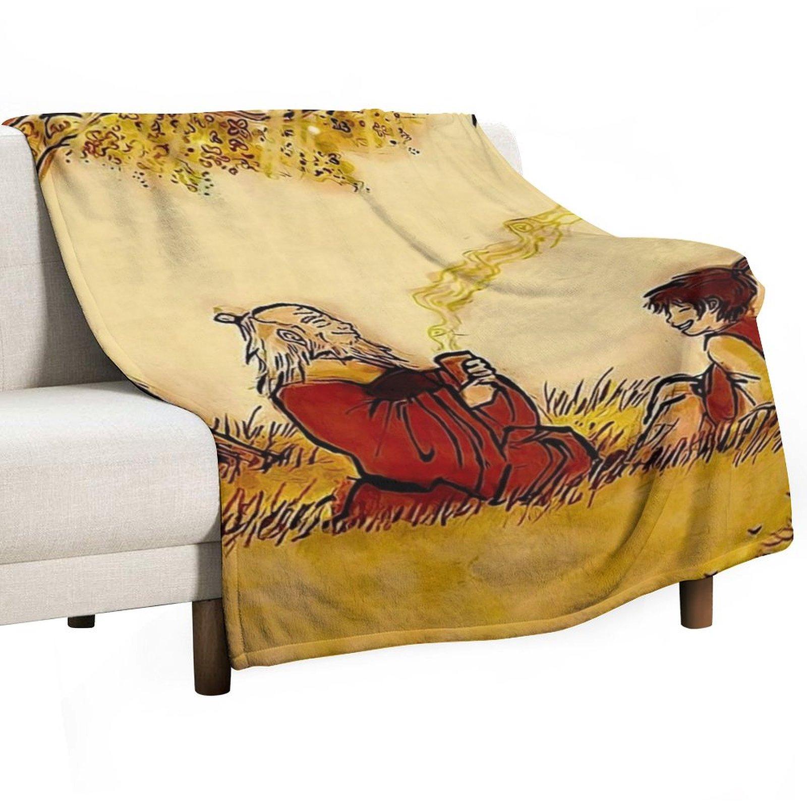 iroh s tea Throw Blanket Summer Beddings Large Hairy Flannel Fabric Blankets 30x40in