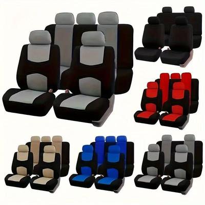 Temu Univerzální 9dílná sada pletených potahů na autosedačky - Pro evropský, americký a mexický trh.