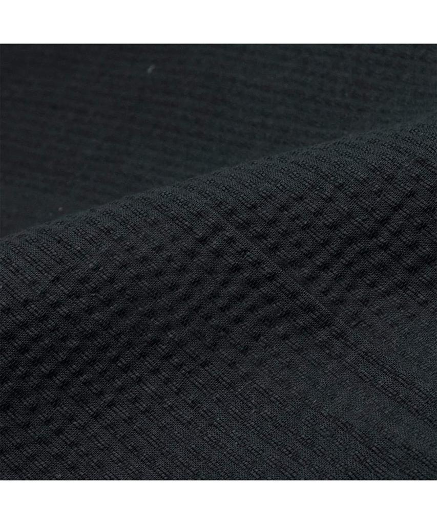 Jinbei Estivo Giapponese Giorno Plus Tessuto Seersucker Liscio x [KYOETSU] da Uomo (abbigliamento tradizionale) - Regalo per Papà, Taglie, Elegante, Cotone, (L, 7. Nero)