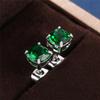 CopperCubic Zirconia Stud Earrings for Women 5 Colors Dazzling CZ Simple Versatile Wedding Band Earring Jewelry