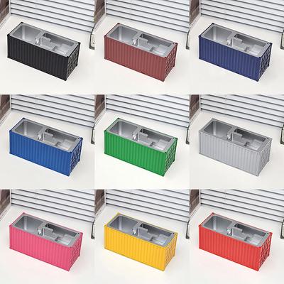 Creativo 1:30 Contenedor de Envío Caja de Almacenamiento de Papelería para Escritorio Organizador de Tarjetas de Visita Adornos de Modelo de Contenedor Simulado