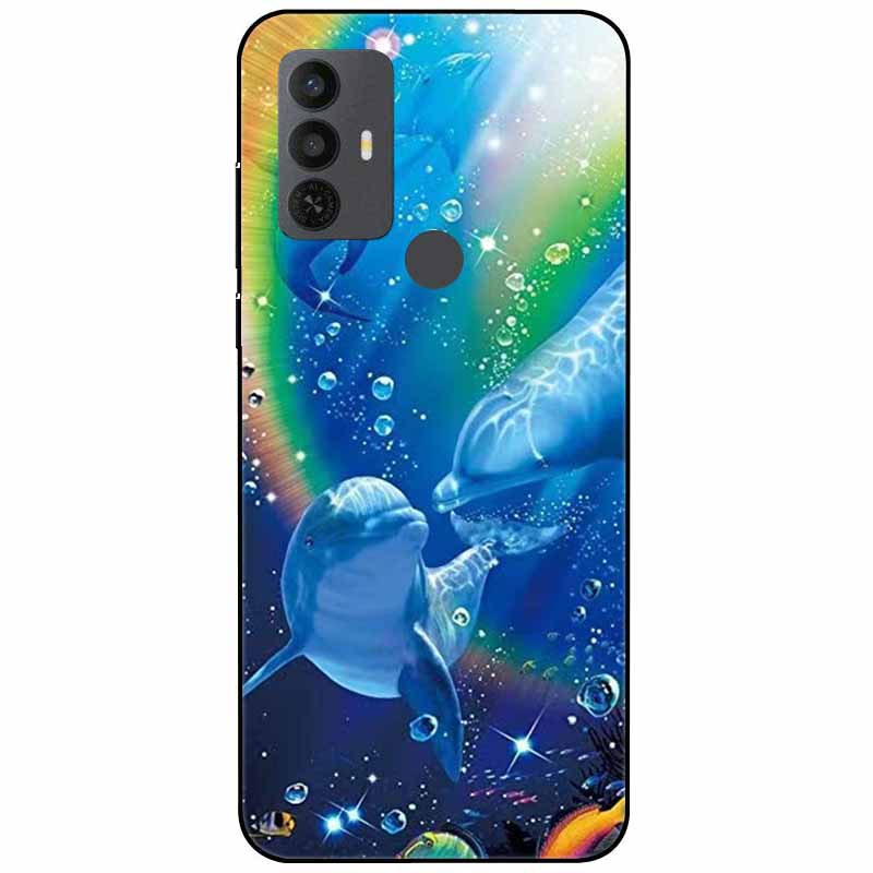 Phone Cover For Alcatel 1V 2021 Case Silicone Lovely Black Bumper Soft TPU Coque for Alcatel 1V (2021) 6002A 6002D 1 V Shells