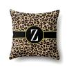 Polyester Pillow Case Leopard Print Decoration Home 26 English Letter Printing Pillow Case