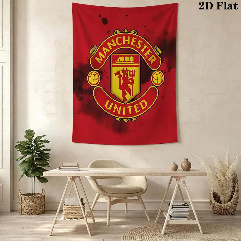 Unbeatable MUFC ForceWall Hanging Printed Fabric Blanket Decorative Tapestries for Bedroom Living Room Home Decor