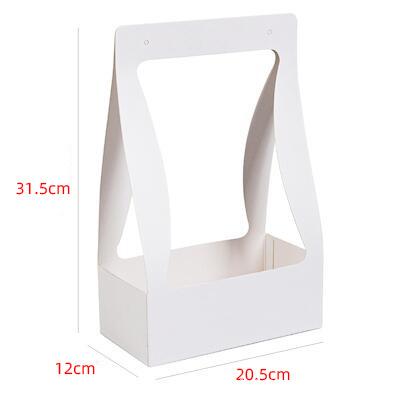 New Folding Flower Box Water Proof Portable Flower Basket Bouquet Handle Carton Creative Bouquet Wedding Party Gift Wrapping Box
