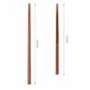 DUOLEIMI Wooden Vegetable Chopsticks, 33cm Long, Non-Slip, for Deep Frying, Extra Long (33cm)