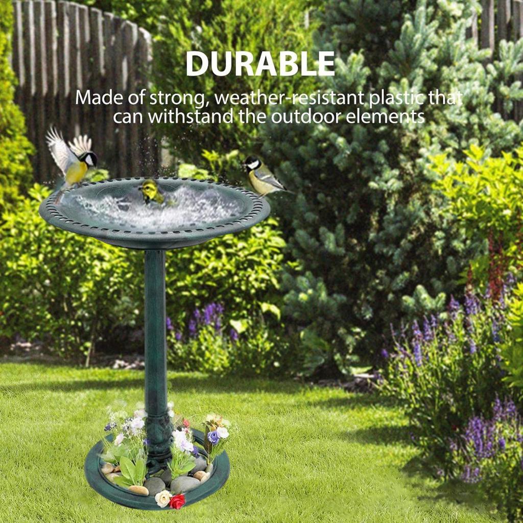 Style Bird Bath Lightweight Weather Resistant for Lawn Yard Courtyard Housewarming Gift