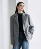 Plunastudio Striped Over Single Jacket_Gray