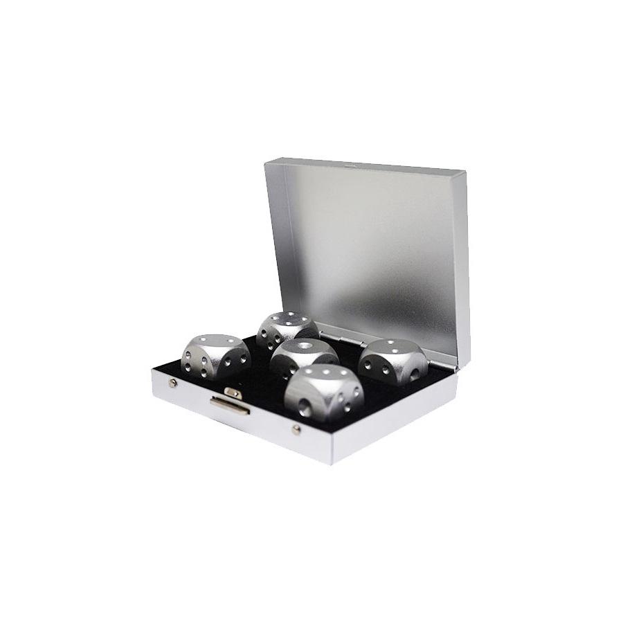 Aluminum Alloy Square Boxed Dice for Casual Entertainment and Dining