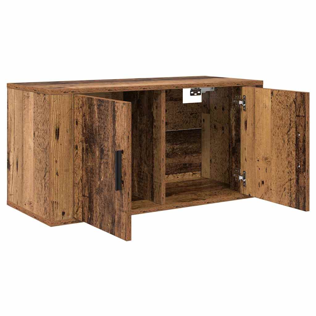 Wall Mounted TV Cabinet Set 2 pcs Reclaimed Wood Look 80 x 34.5 x 40 cm