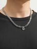 Stainless Steel English Letter Pendant Cuban Necklace - Hip-Hop Trend