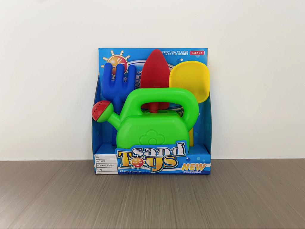 Colorful Plastic Sand And Water Play Toy Set With Four Essential Pieces For Beach Fun