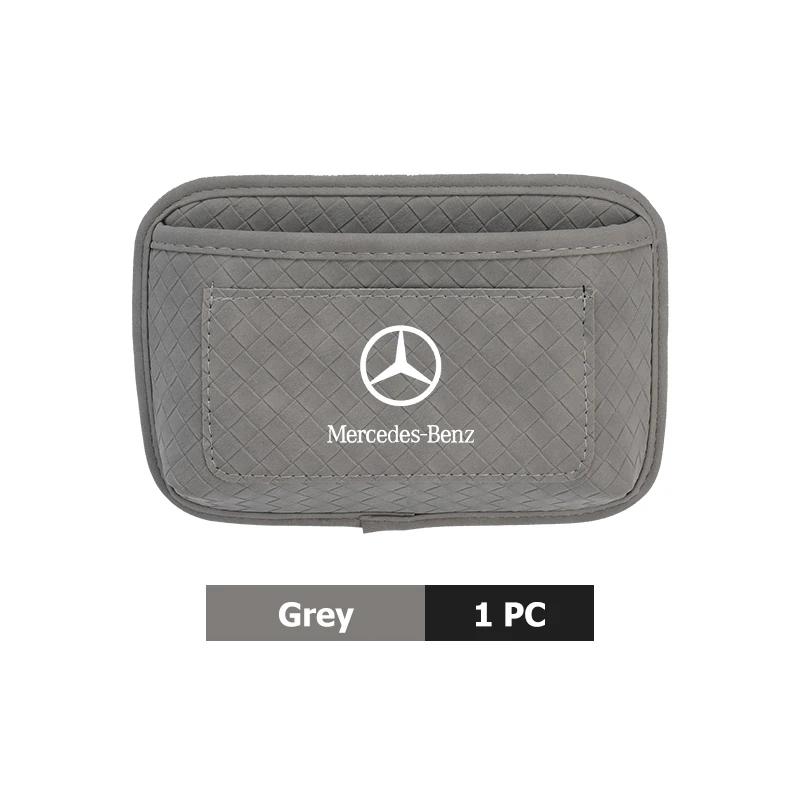 Car Sticker Car Door Sticky Storage Pocket Seat Back Organizer Bag For Mercedes Benz AMG A C E S G Class W201 W210 W108 W204 W20