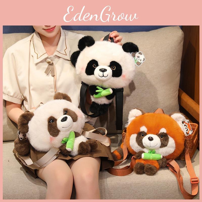 Plush Panda Toy Cartoon Child Bedroom Decoration Scene Doll Raccoon Backpack