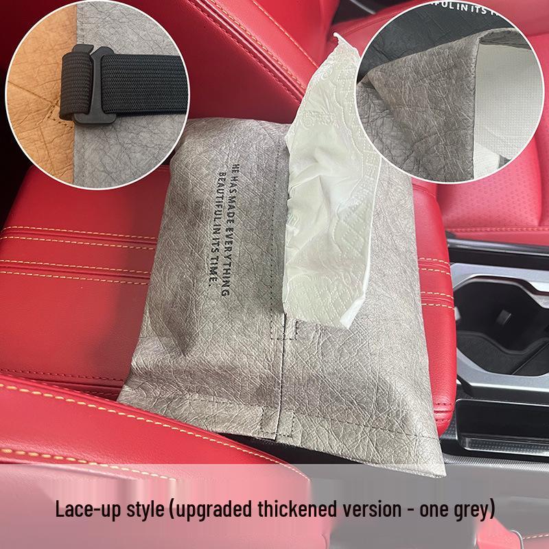 Wall-Mounted Luxury Car Tissue Box: Waterproof, Pull-Out Design, DuPont Paper, Customizable High-End Feel