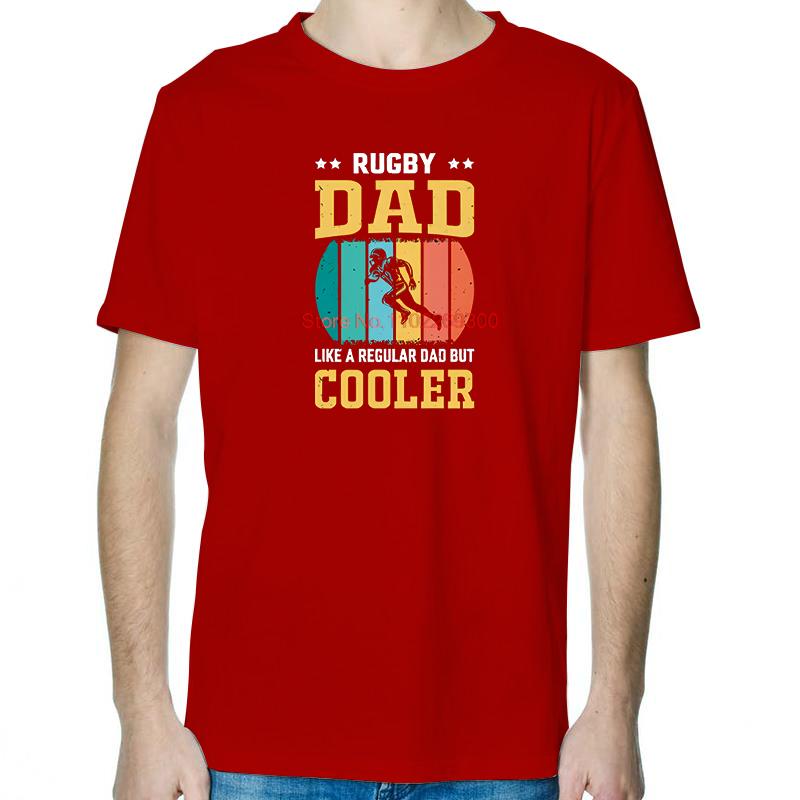 Папа регбиста Как обычный папа, но круче Винтажные футболки Графические футболки Топы Футболка Новое поступление Товар Хлопок Мужские футболки S