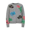 Annacau Women's Wool Jacquard H-Line Cardigan