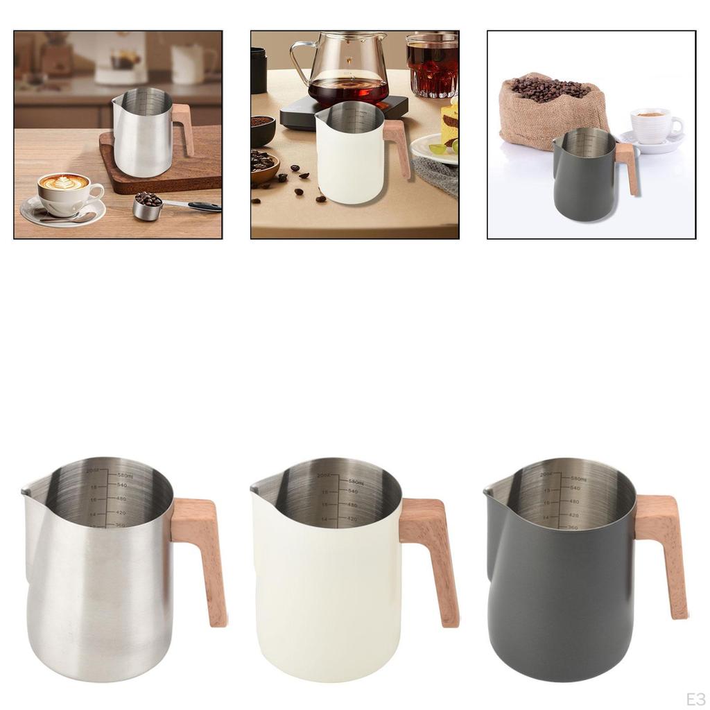 600 ml Mjölkskumningskanna, Idealisk för Espresso, Latte Art och andra konstnärliga kreationer. Easy-tMilk