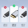 NIERBO USB C To Micro B Cord Hard Drive Cables Braided USB 3.0 Type C Male To Micro B Male Cable for MacBook Toshiba Canvio