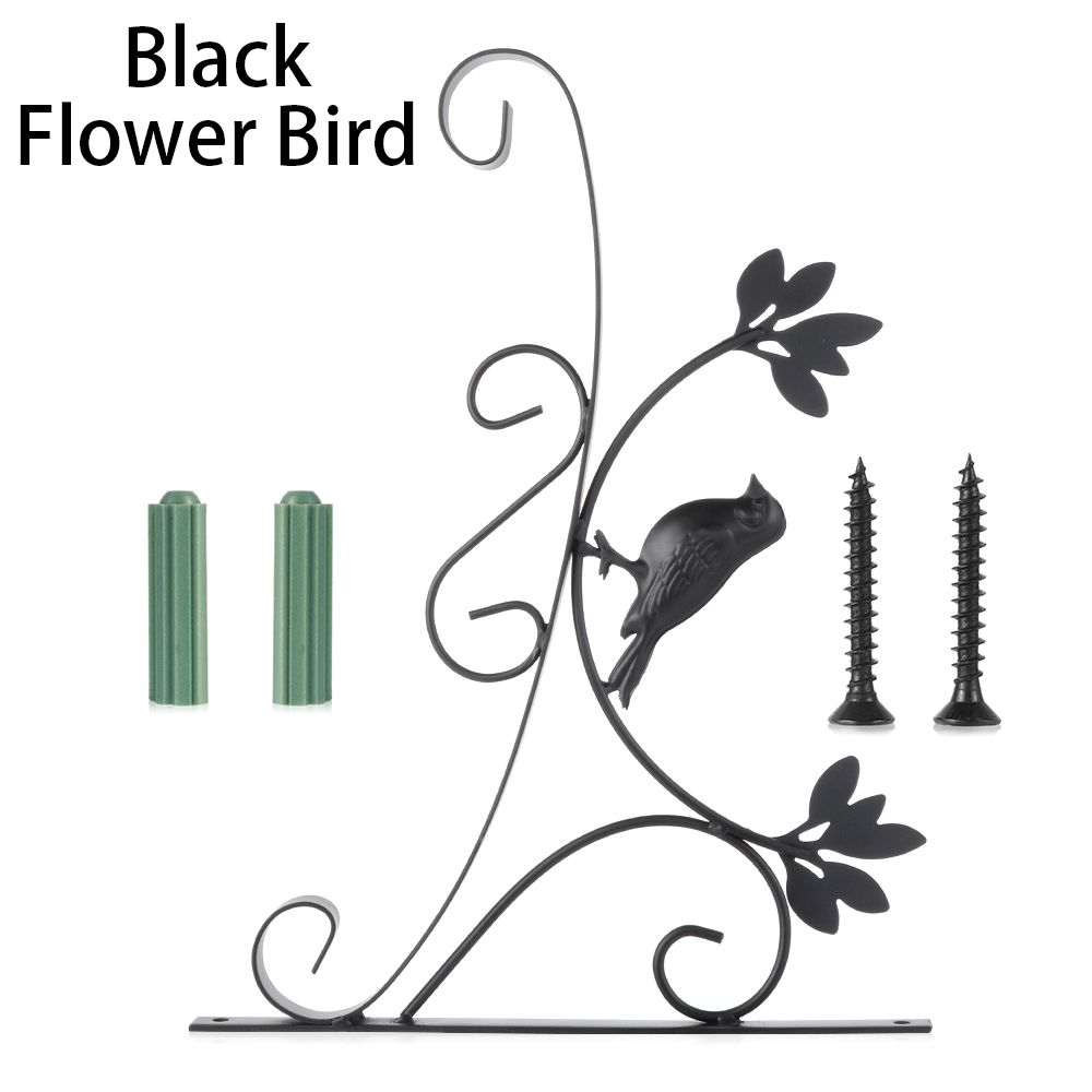 Vintage Wall Hanging Hook Flower Basket Bracket Metal Plant Bracket Garden Planter Hooks