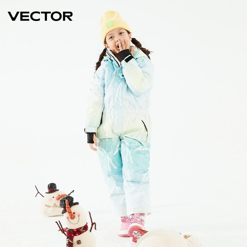 Kids Ski Suit Unisex Waterproof Windproof Thermal Snowsuit Children Outdoor Winter Sports