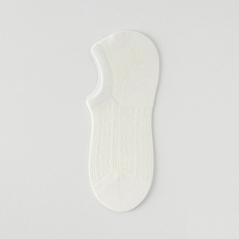 Women's Summer Thin Mesh Breathable Boneless Invisible Silicone Non Slip Shallow Mouth Boat Socks