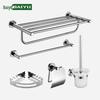 304 Stainless Steel Bathroom Rack Set: Towel Rack, Toilet Triangle Rack, Paper Holder, Storage Hanger