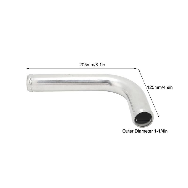 Aluminum Alloy Coolant Hose 90° Bend Radiator Coolant Tube Sturdy Anti Crack Powerful Heat Dissipation for Most Cars