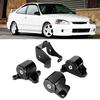 Aluminum B & D Series Engine Motor Mounts Bracket Kit Fit for Honda Civic 19962000 Black