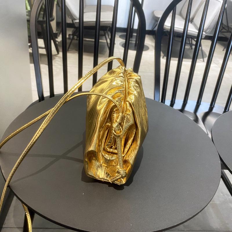 2023 Goldwolke Damen Umhänge- & Handtasche: Große/Kleine gewebte Teigtaschen-Tasche