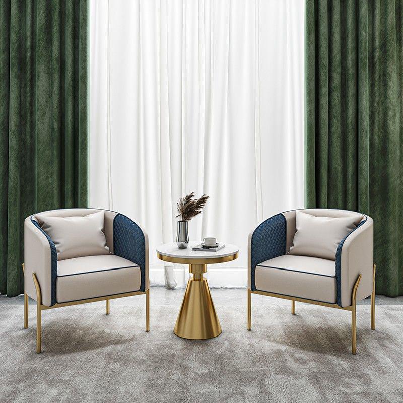 Minimalist Luxury Round Side Table for Living Room or Bedroom Bedside and Coffee Use