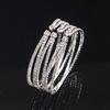 Multilayer Crystal Cuff Bracelet for Women Sparkling Rhinestones Bangle Handmade Jewelry Accessory for Any Outfit