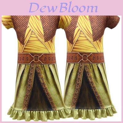 Betoverend Raya and the Last Dragon Girls cosplaykostuum met korte mouwen en print