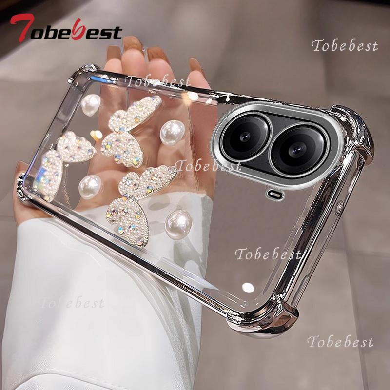 

3D Жемчужная Бабочка Противоударный Гальванизированный Силиконовый Чехол для Xiaomi Redmi Turbo 4 3 Pro A5 A3 A1 Прозрачная Задняя Крышка redmi a1 серебряный