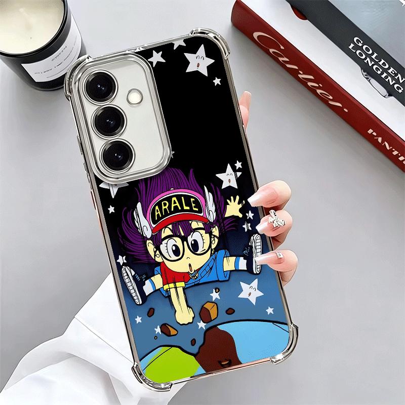 Arale S-Slump Anime Plating Phone Case For Samsung A17 A07 A37 A57 A16 A56 A15 A55 A14 A54 A13 A53 A26 A36 A25 A35 A24 A34 A23 A