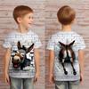 Boys' 3D Graphicl T Shirt Tee Short Sleeve 3D Print  Sports Fashion Streetwear Kids 4-12 Years Crew Neck Casual