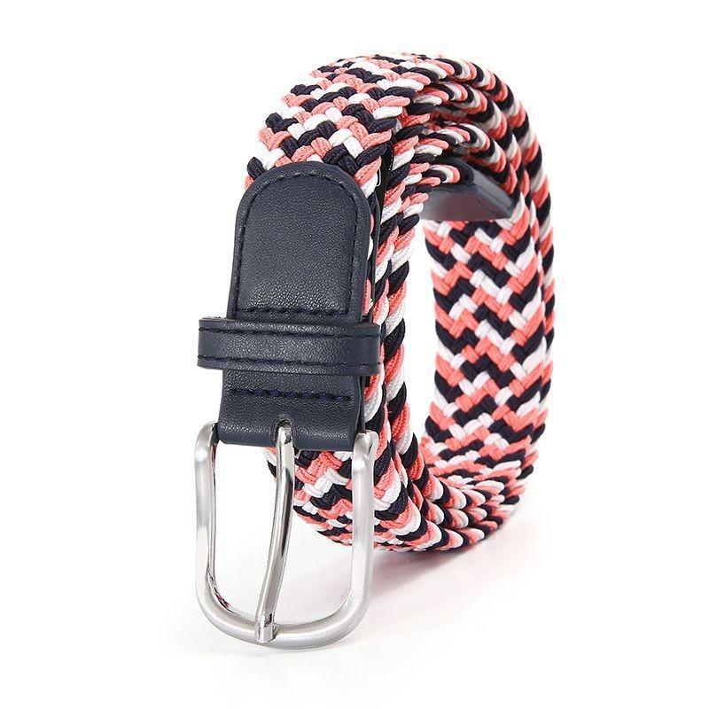 

Унисекс Немодный Дырявый Плетеный Холщовый Ремень Доступен в Нескольких Размерах и Цветах Pink90cm