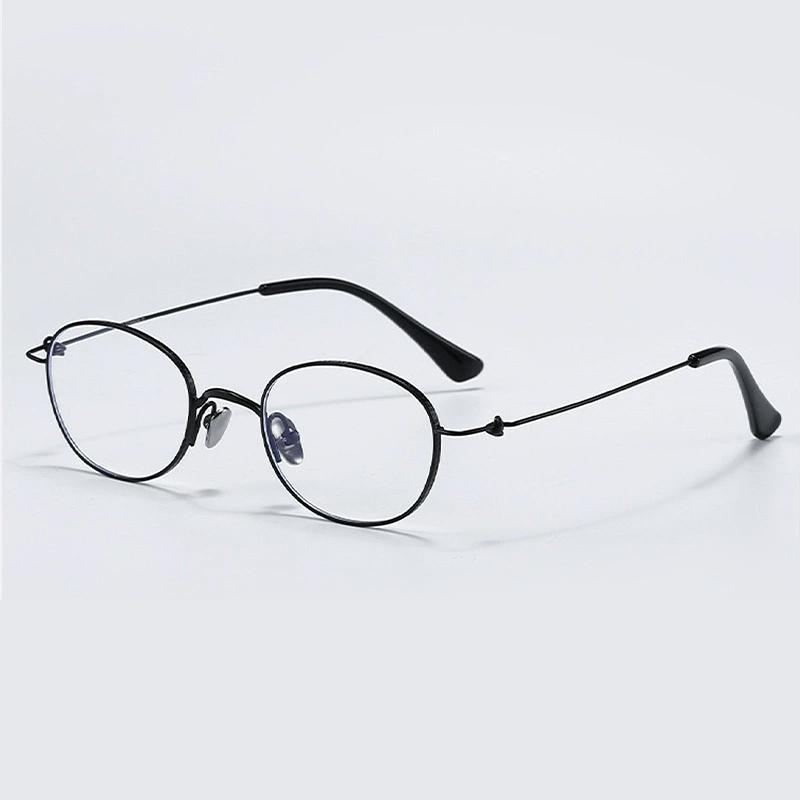 Ultralight Small Round Oval Glasses Frame Men Titanium Retro Anti Blue Light Eyeglasses Fashion Women Myopia Titanium Eyewear